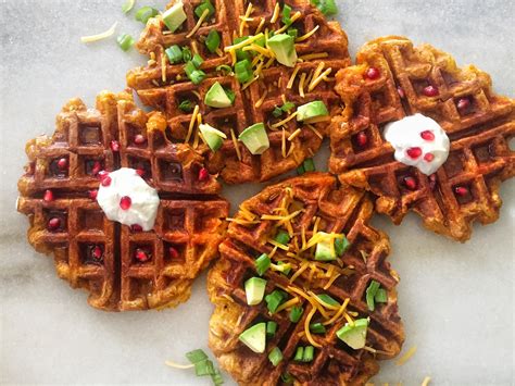 Savory Sweet Potato Waffles - Sprinkles & Sea Salt