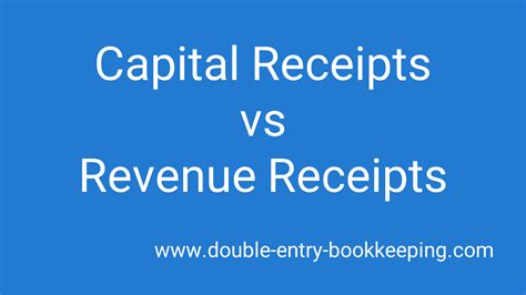 Capital Receipts vs Revenue Receipts | Double Entry Bookkeeping