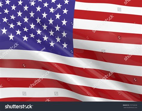 American Flag - 3d Stock Photo 373732636 : Shutterstock