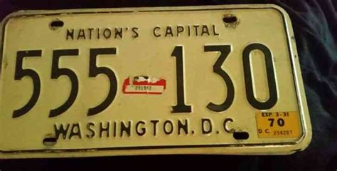 1970 DISTRICT OF COLUMBIA WASHINGTON DC LICENSE PLATE