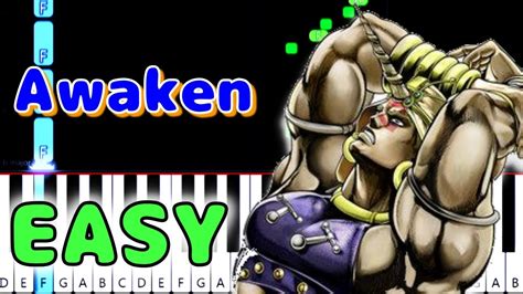 Awake (Pillar Men Theme) from JoJo's Bizarre Adventure - EASY Piano Arrangement (Synthesia) by ...