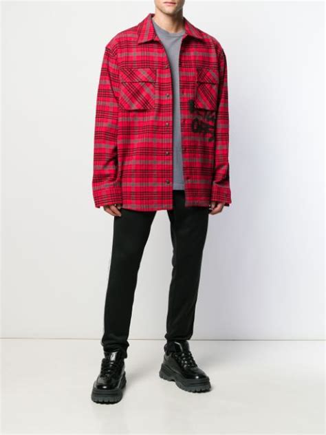 Off-White Checked Graffiti Shirt Aw19 | Farfetch.com