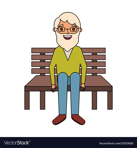 old man sitting on a bench, Old man on a bench Garden inspiration ...