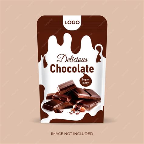 Premium Vector | Chocolate packaging design template