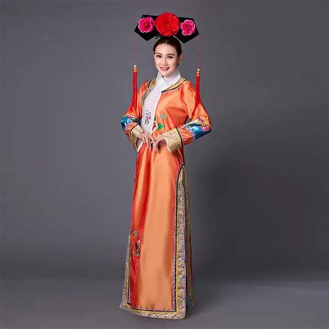 Women Chinese Ancient Costume Flim Performance Clothing Qing Dynasty Royal Princess Dress Gown ...