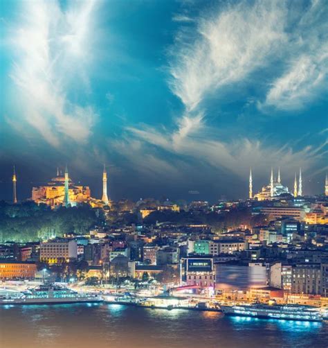 Istanbul night skyline — Stock Photo © jovannig #119169194