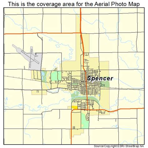 Aerial Photography Map of Spencer, IA Iowa