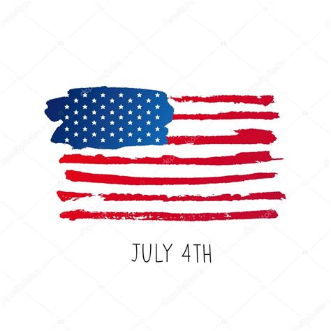 American flag. 4th of July. Stock Vector Image by ©chekat #109256908