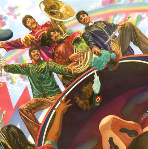 The Beatles We All Live in a Yellow Submarine Giclee on Canvas by Alex Ross