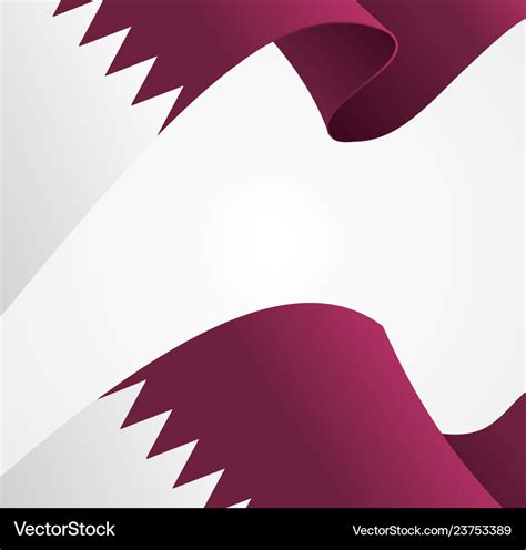 Realistic 3d detailed qatar flag background Vector Image