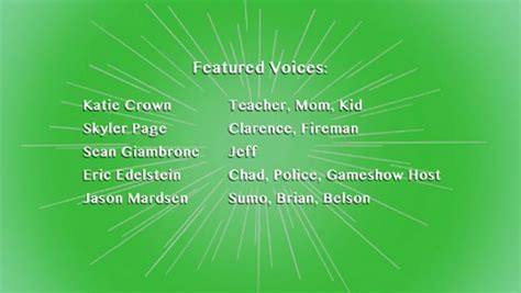Jeff Voice - Clarence (TV Show) - Behind The Voice Actors