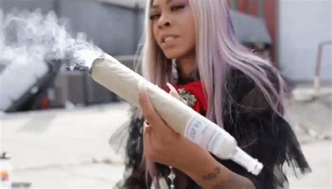 Gangster Girl Smoking A Blunt Gifs