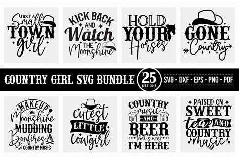 Country Girl SVG Bundle | 25 Designs Graphic by CraftlabSVG · Creative Fabrica