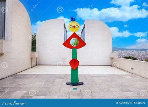 Barcelona, SPAIN - April 22, 2016: Sculpture in Fundacio Foundation ...