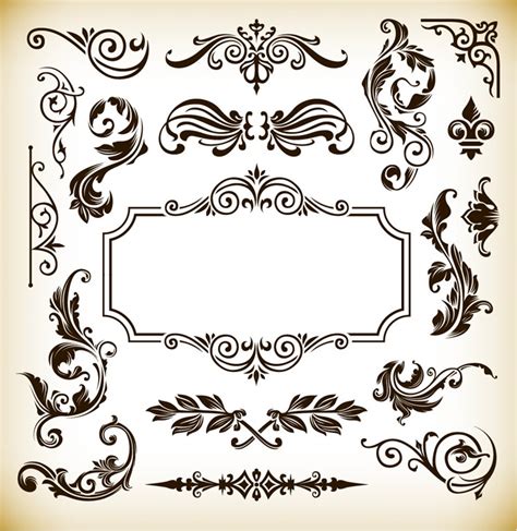 Vintage Pattern Frame Decoration Vector Graphics | Free Vector Graphics | All Free Web Resources ...