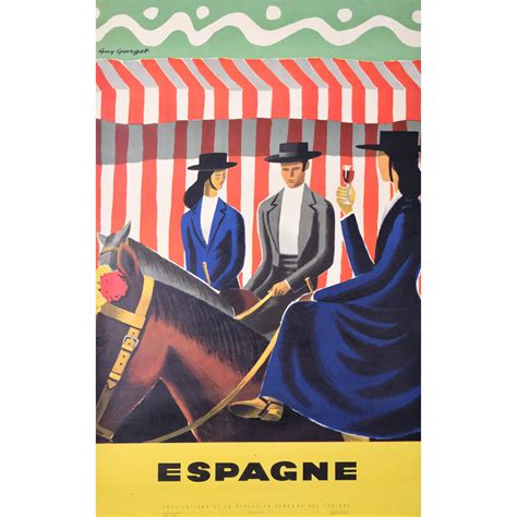 Espagne Spanish Riders original vintage poster by Guy Georget