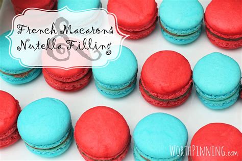 Worth Pinning: Red & Blue French Macarons with Nutella Filling