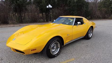 Yellow 1973 Chevrolet Corvette