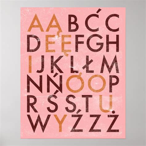 POLISH ALPHABET POSTER | Zazzle