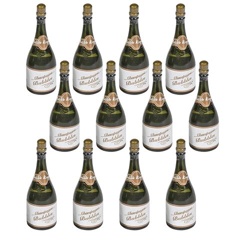 Champagne Bottle Bubbles 3 inches Mini Champagne Bubble with Blowers (Pack of 12) Solution ...