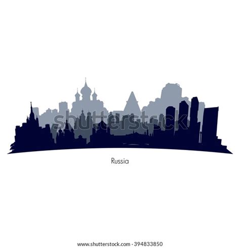 Russia Vector Silhouette Stock Vector (Royalty Free) 394833850 ...