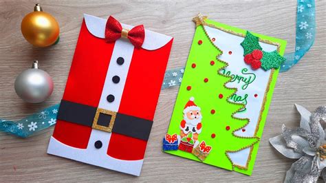 Tarjetas navideñas, ideas creativas hechas a mano y fáciles de hacer en ...