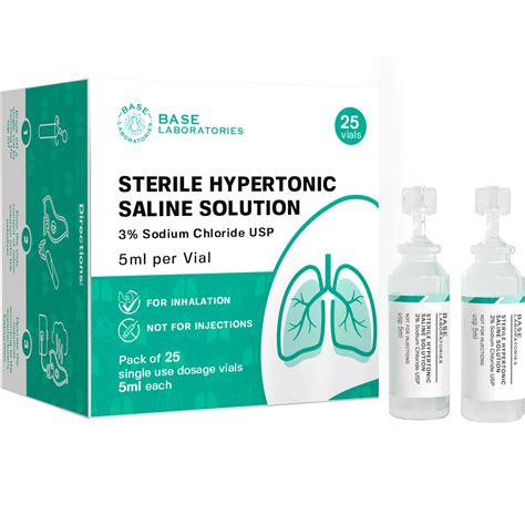 Buy Base Labs 3% Hypertonic Saline Solution for Nebulisers | Sterile 3% Saline Solution for ...