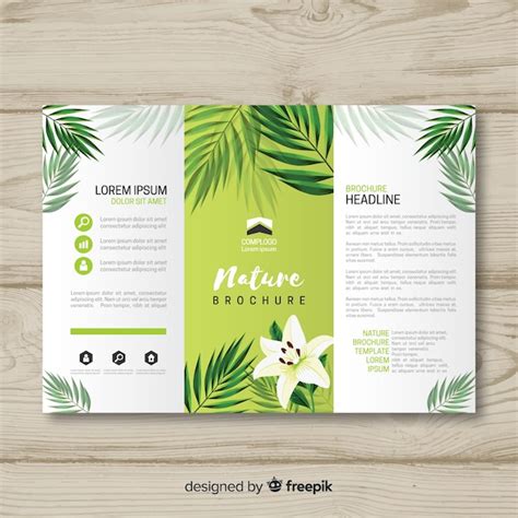 Free Vector | Triflod nature brochure template