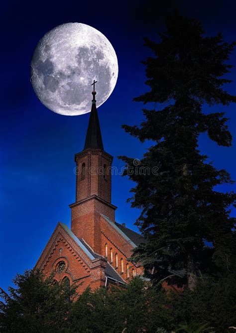 Church and the night sky stock photo. Image of hill, blue - 3817932