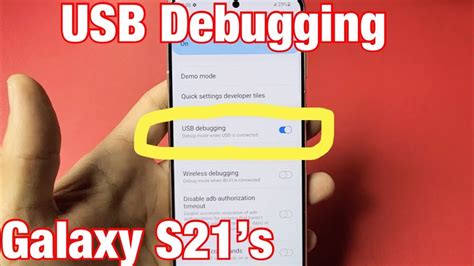 Galaxy S21's: How to Enable USB Debugging in Developer Options Menu ...