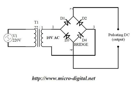 Full Wave Bridge Rectifier Supply | Micro Digital