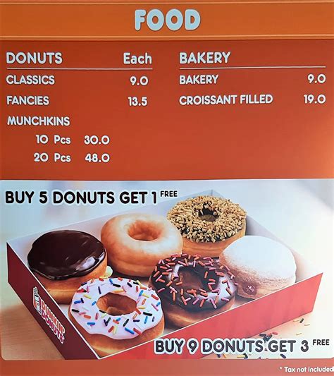 Dunkin' Donuts Menu, Menu for Dunkin' Donuts, Tanah Lot, Bali - Zomato ...