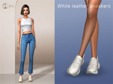 The Sims Resource - Jius-white leather sneakers