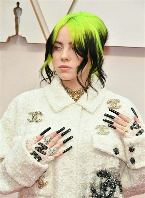 Billie Eilish Photo Shoot Green Hair