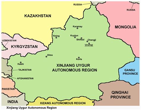 1: The Xinjiang Uyghur Autonomous Region (from | Download Scientific ...