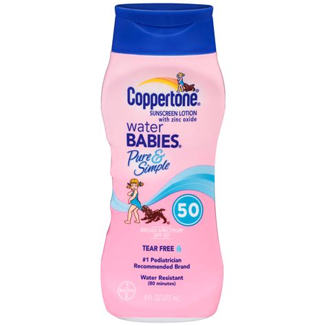 Coppertone Water Babies Sunscreen Lotion, Pure & Simple, SPF 50, 8 fl oz (237 ml)