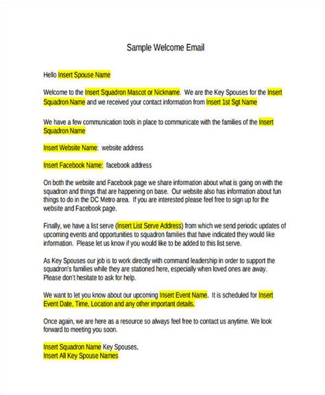 Welcome Email - 6+ Examples, Format, How to Write, Pdf