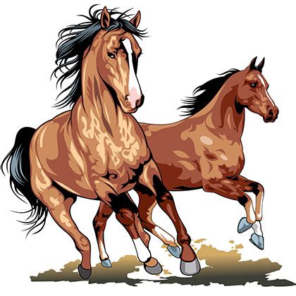 Free running horse clipart