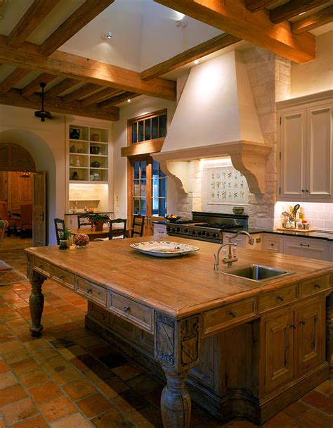 Ken tate architect portfolio interiors kitchen | French country kitchens, Rustic kitchen island ...