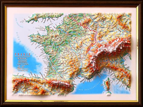 France 3D gift map - unique gift for everyone