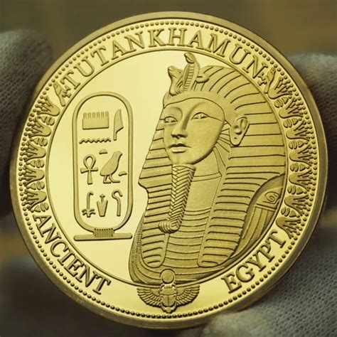 Egypt Sphinx Gold Plated 40mm Egyptian Pharaoh Commemorative Coin Tourism Gift-in Non-currency ...