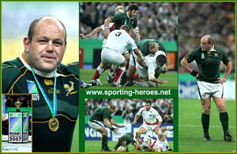 Os DU RANDT - 2007 Rugby World Cup - South Africa