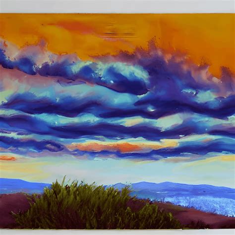 Sunset Clouds Painting · Creative Fabrica