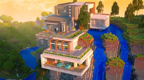 Millionaire Waterfall Mansion by 4KS Studios (Minecraft Marketplace Map) - Minecraft Bedrock ...