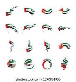 86 Set Of Uae Waving Flag On Isolated Background Vector Stock Vectors, Images & Vector Art ...