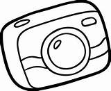 Coloring Book compact camera Royalty Free Vector Image sketch template