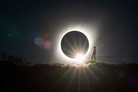 Photographer Captures Perfect Shot of Person 'Holding' the Total Solar Eclipse | PetaPixel