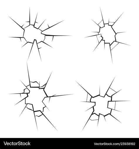 Set of broken glass Royalty Free Vector Image - VectorStock