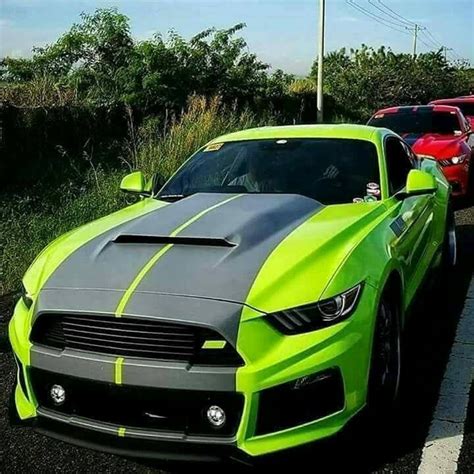 Lime Green Mustang 2018