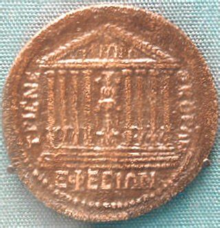 Ephesus, Coin with the Temple of Artemis - Livius